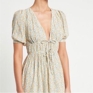 NEW Faithfull The Brand -MIDI Lined Floral Dress Patrinico Sabinosa Floral Print